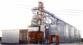 Зернохранилище силосного типа на 24 тыс.тонн с зерносушильным комплексом КЗСВ-40Г на филиале КПП «Полесье» в а/г Солтаново